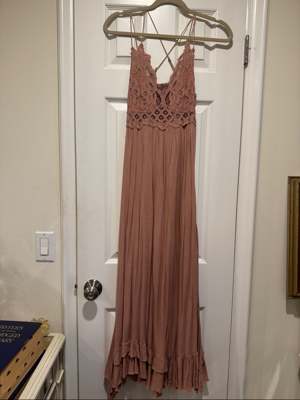 Free People Rosewood Crochet Bodice Maxi Dress